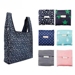 Promotion Customizable Creative Foldable Shopping Bags 6 Colours Reusable Grocery Storage Bag Eco Friendly Shopping Tote Bags Free DHL