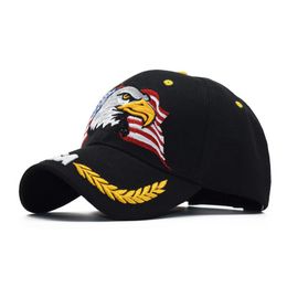 Fashion latest cap popular camouflage American eagle head embroidered baseball caps