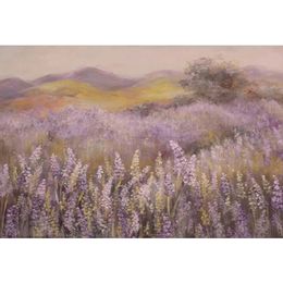 Oil Painting Lavender Field Newborn Baby Shower Backdrop Printed Mountains Tree Light Purple Watercolor Photo Shoot Backgrounds