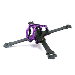 Alfa-LX5 220mm Wheelbase Carbon Fibre 4mm Arm Thickness Normal X Frame Kit - Purple