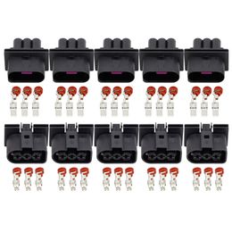 automotive waterproof connector UK - 5 Sets 3 Pin electronic fan plug automotive connector plug waterproof connector sheath with terminal DJ70328-6.3-11 21