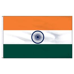 Promotion 3X5FT India Flag 100% Polyester Durable Fabric Hanging National Banner Printing ,Drop shipping all over the world