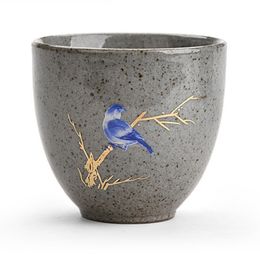 Vintage Tea Cup 70ml Japanese Style Retro Master Cup Animal Small Plum blossom Bowl Porcelain Single Mug