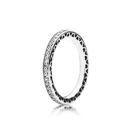 Real 925 Sterling Silver CZ Diamond RING with Original Box fit Pandora Wedding Ring Engagement Jewellery for Women
