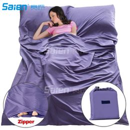 45.3x82.7inch Sleeping Bag Liner Camping Sheets Sleep Sack outdoor Travel Bed with Bottom Open