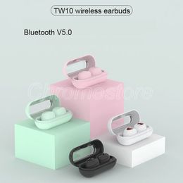 New TW10 earbuds music headphone Colourful special design Bluetooth earphones in-ear hifi headsets pk Macaron inpods i10 for cellphones