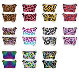 Leopard Cosmetic Bag Digital Printed Makeup Bags Portable Handbag Purse Storage Bags Organiser Travel Pouch Wash Bags 11 Designs BT107