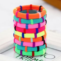 12pcs Colour Random Girls Elastic Hair Bands Rubber Headbands Cute Head Decoration Accessories