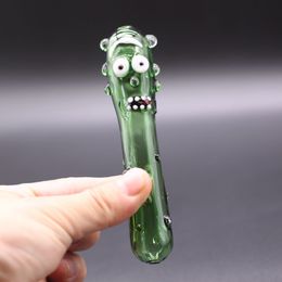 2 Style Glass Funny Pickle Pipe Smoking Accessories Smoking Pipes Smoke Cucumber Heady tobacco Hand pyrex Colourful spoon Cute