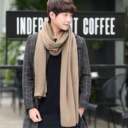 Wholesale-r Warm Scarf knitted Thick Warm winter scarves male cashmere warm men scarves