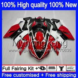 Body For KAWASAKI ZX-600 ZX 6R 600CC 6 R ZX636 2005 2006 210MY.87 ZX-636 600 CC ZX6R 05 06 ZX600 ZX 636 ZX-6R 05 06 Fairing Red Black