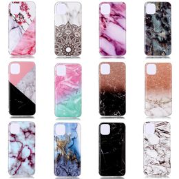 Marble Soft TPU IMD Cases For Iphone 12 Pro MAX 12 Mini 11 XR X XS 8 7 6 Samsung Note 20 S21 S20 A02S A72 A52 A32 A42 Natural Granite Stone Rock Luxury Fashion Gel Phone Cover
