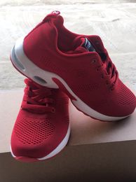 Designer Women Sneakers Pink Air Cushion Surface Shoes Breathable Sports Trainer High Quality Lace-up Mesh Trainers Outdoor Runner Shoe 046