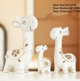 Abstraction Animal Statue Music Deer Ceramic Art&Craft Office Creative Living Room Desktop Decoration L2919