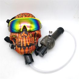 Gas Mask Bong Skull Mask Pipes with Sun Glasses Oil Rigs Oil burner Multifounctions Smoking Bongs Mask Hookah