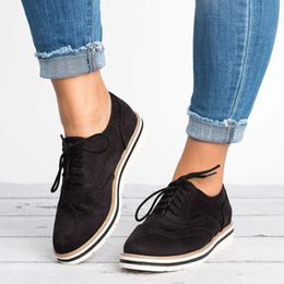 Hot Sale-n Flat Hollow Platform Shoes Oxfords British Style Ladies Creepers Brogue Shoe For Female Lace Footwear