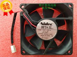 Original Nidec 8025 D08T-12PH S DC12V 0.16A 8CM chassis power cooling fan