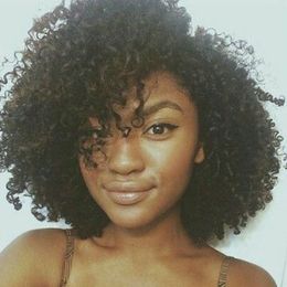 New hot hairstyle black afro short bob kinky curly wigs brazilian Hair African Ameri Simulation Human Hair afro curly full wig for ladies