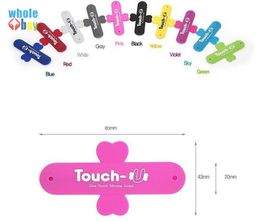 3000pcs/lot portable Universal Mini Touch U One Touch Silicone Soft Phone Stand Ring Mount Holder For Smartphone Tablet PC