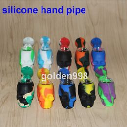 Creative Design Silicone Tobacco Smoking Pipe Mini Water Acrylic Hookah Bong Multi Colors Portable Shisha Hand Pipes