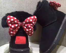 Hot Sale-w-Tie Snow Boots Fur Integrated Keep Warm Boots EU Size 25-41