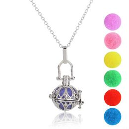 The Sun Flower Pattern Necklace Can Open Aromatherapy Colour Ball Diy Pendeloque Cut Gift