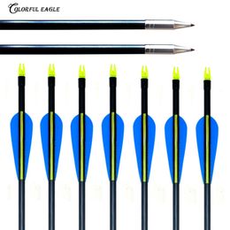 12pcs 31.5Inch 30Inch 29Inch 28Inch Arrow 3" Vane Fiberglass Archery Target Arrows or Youth Bow Arrows for Recurve & Compound Bow