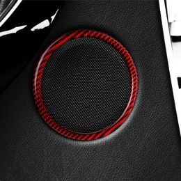Carbon Fibre Car Styling Door Stereo Speaker Decoration Cover Stickers Trim For BMW F30 F34 3 Series 3GT 2013-2019