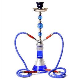 20.8 inches Height Acrylic Glass Water Pipe Double Hose Diamond Smoking shisha Cigarette Filter Arabian Hookah Bong Set