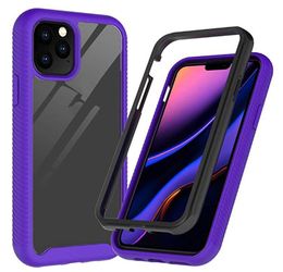 Fashion PC Phone Cases For iphone 11 Pro Max 6 7 8 Transparent Shockproof Rugged Hybrid Acrylic Cover For Samsung S10 Note10