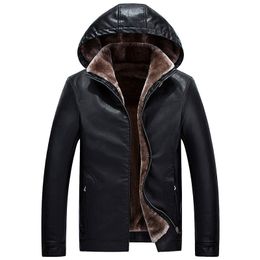 Fur Coat Men Winter Jacket With Hood Outerwear Overcoat Wool Liner Casual Tops Warm Windbreakers Plus Size Clothing