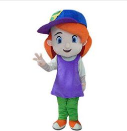 Halloween Baseball cap girl Mascot Costume High Quality Cartoon Little Girls Anime theme character Christmas Carnival Party Costumes