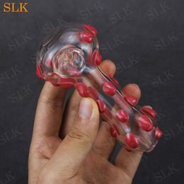 4inch hot selling glass bowl pipe glow in the dark tobacco hand pipe thick glass oil burner pipes water bongs smoking blunt