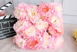 Artificial Flowers Silk Peony Flower Heads Party Wedding Decoration Supplies Simulation Fake Flower Head Home Decorations 15cm GB786