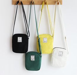 DHL Messenger Bags Women Canvas Solid Flap Large Capacity Shoulder Bag Mix Colour