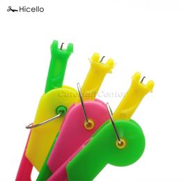 Wholesale-Hicello 2Pcs Automatic Skillful Sewing Needle Threader Thread Elderly Use Guide Tools Needle Threader 6.5cm