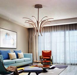 Nordic творческая форма привела люстру алюминиевую гостиная спальни столовой комнаты люстры простой современной моды люстра лампа