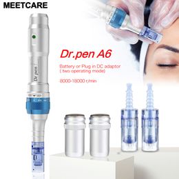 Wireless Dr Pen A6 Derma Pen Microneedle Stamp Ultima Meso Tattoo Micro Needle Acne Scar Removal Skin Care Beauty Machine