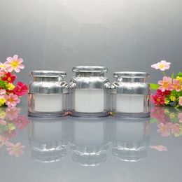 30g 50g Cosmetic Container Cube Acrylic Jar Clear Cream Pot Makeup Sample Jars empty golden beauty cream jar F2370