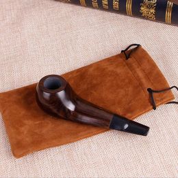 2020 Black Sandalwood Straight Filtration Pipe Wood Old-fashioned Small Pipe Mini-old Pipe