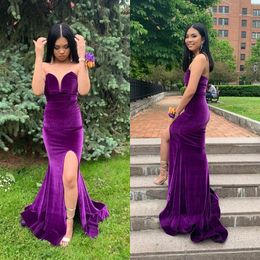 Vestido De Noche De Terciopelo Morado Oferta Online | DHgate.com