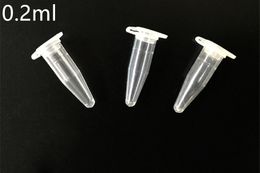 -Plastic Centrifuge Tube Clear Micro Laboratory Attrezzature di laboratorio Provette fiale con tappo a scatto 0.2 0.5 1.5 10ml tubo confezionato A03