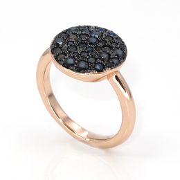 Best Newest Design Unique Black Zircon Round Ring For Friend Christmas Gift Best Selling