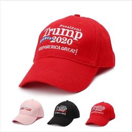 Trump 2020 Baseball Hat Fashion Embroidery Letter Keep American Great Cap Casual Outdoor Travel Beach Sun Hat US Flag star Snapback TL1269