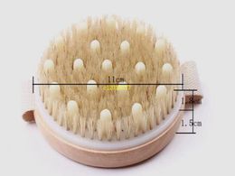 Style Dry Skin Body Soft natural bristle the SPA the Brush Wooden Bath Shower Bristle Brush SPA Body Brush witho269O