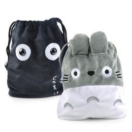 2019 new Short Japanese anime around the chinchillas plush bundle pocket stretch debris storage bag cat drawstring mobile phone bag