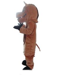 2019 Factory sale hot Good vision and good Ventilation a brown boar mascot costume with big nose for adult to wear