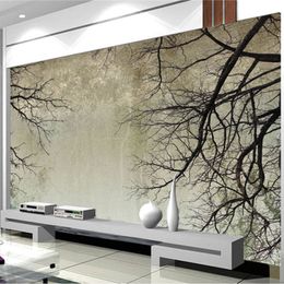 Пользовательские любые размерные обои на ролью современные простые ветви неба фото стены бумаги для стен 3D гостиная домашняя декор Papel de Parede 3D
