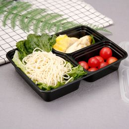 Thicken Disposable Lunch Box Rectangle Plastic Bento Lunchbox For Microwave Oven Heating Container