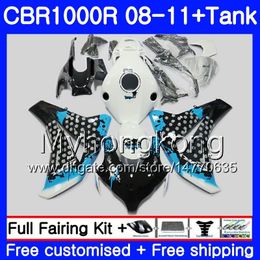 Body +Tank For HONDA CBR1000 RR CBR 1000 RR 08 09 11 277HM.9 CBR1000RR Graffiti blue top 08 09 10 11 CBR 1000RR 2008 2009 2010 2011 Fairings